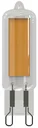 Filament retro LED with 4 watts, G9, warm white, 470 lumens, clear
