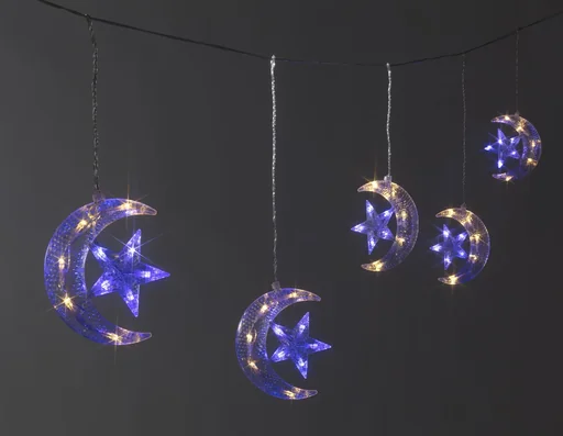 "Moon and star fairy lights image"