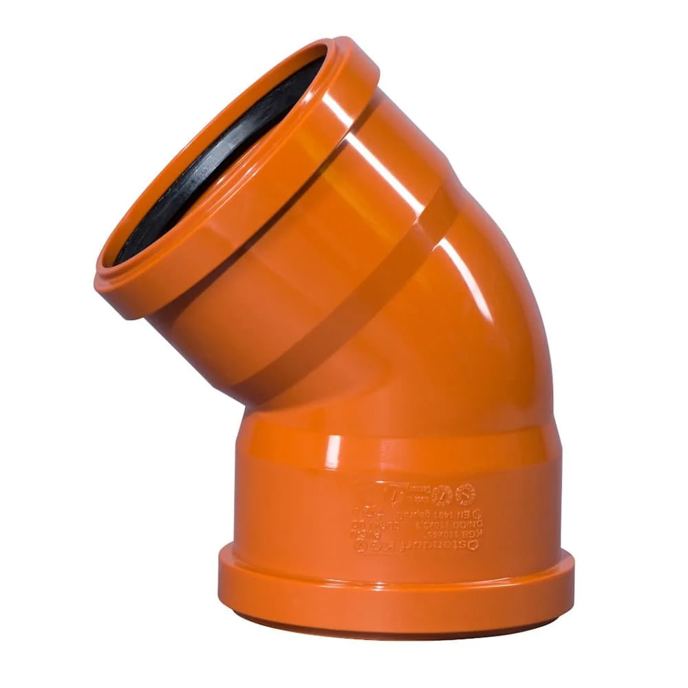 Coude KG DN 110, 45 Degrés, 2m - Pour Assainissement Eaux Usées