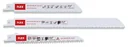 Reciprocating saw blade assortment for plastic/wood/metal