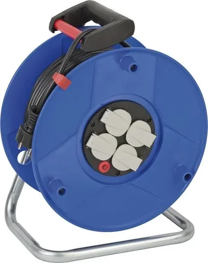"Garant IP20 cable reel, diameter 290mm, special plastic, 4 x 230V socket, 40m image"
