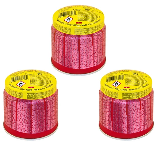 "Gas cartridge set of 3, 190g / 330ml per cartridge image"