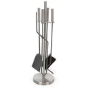 Fireplace tools - 4 pieces - stainless steel - 63 cm