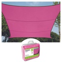 voile d'ombrage - carrée - 3,6 x 3,6 m - fuchsia