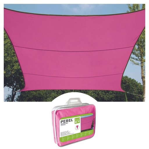 "voile d'ombrage - carrée - 3,6 x 3,6 m - fuchsia image"