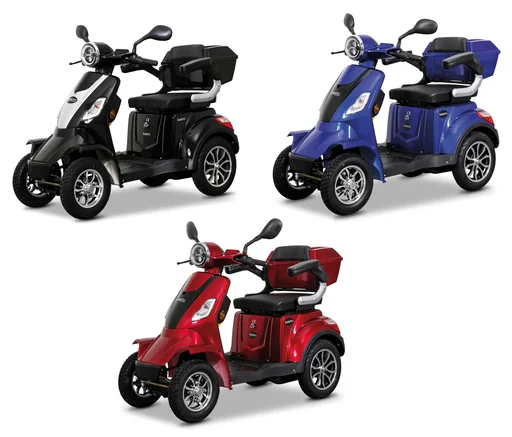 "E-Quad 25 V. 2 red - 1,000 watts + road legal image"