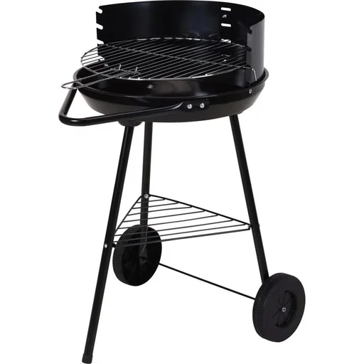 "BBQ charcoal grill - Grill surface Ø 42 cm - Half open - Stainless steel image"