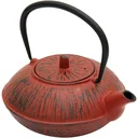 Cast iron tea kettle - 1100 ml - red