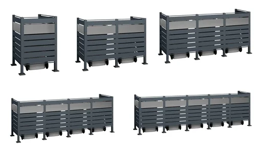 "Garbage can cover Planum 3-box, 120 cm, anthracite image"