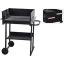 Vargan charcoal grill - grill surface 76 x 34 cm - grill grate height adjustable