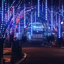 Christmas light chain for indoors and outdoors - diamond blue
