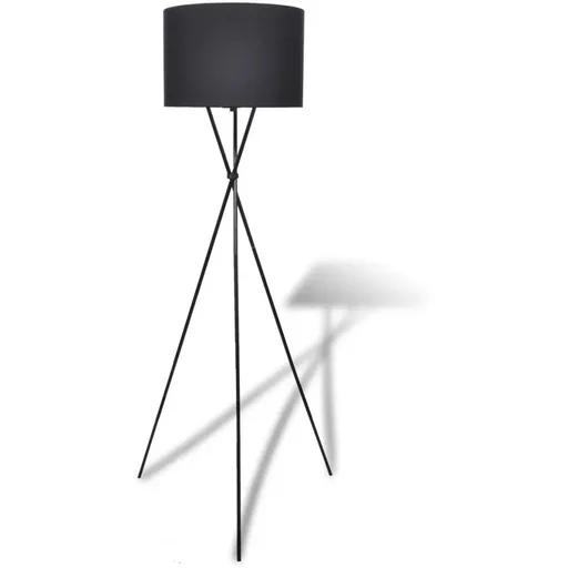 "Lampshade for floor lamp with high base black image"