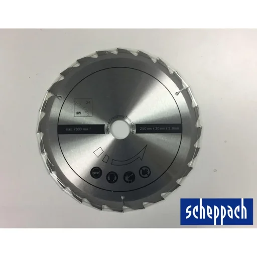 "Circular saw blade 24T 250x30 mm - Suitable for HS100S image"