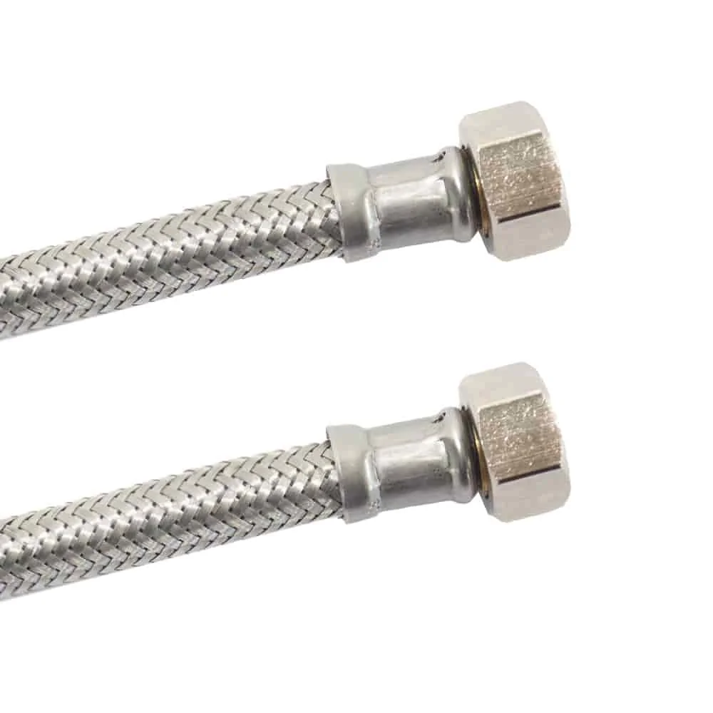 "Flexible Inox, 3/8" x 1/2", 1000mm, DN8, DVGW - Raccordement Sécurisé image"
