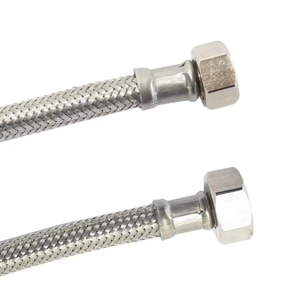 "Flexible Inox Sanitaire DN8 3/8" x 1/2" - 1500mm Eau Potable image"
