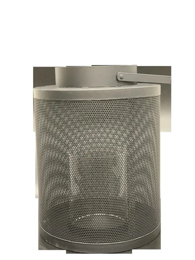 "Lantern made of metal in elegant black image"