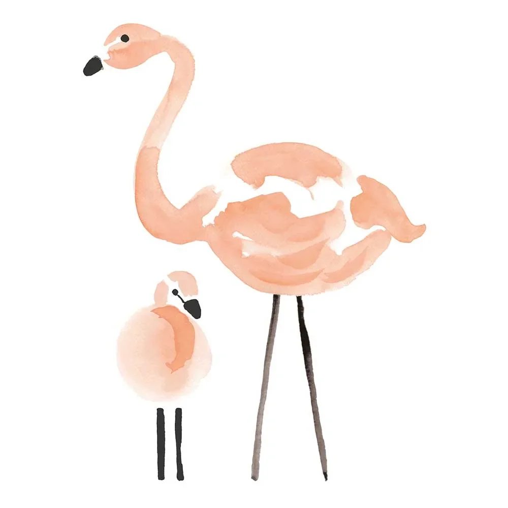 "Lilipinso stickers muraux XL deux flamants roses image"
