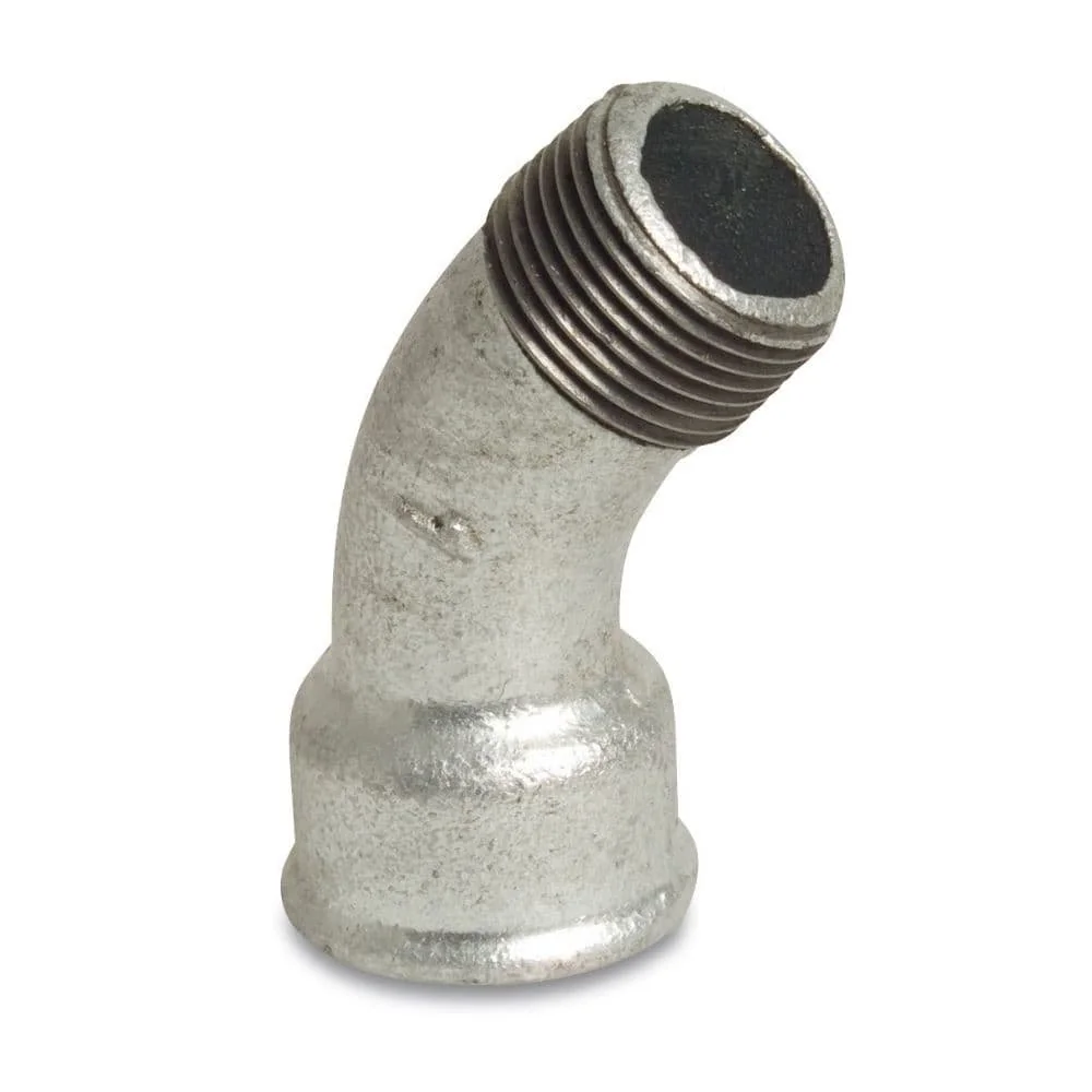 "Raccord Fileté Fonte Malléable, Coude 45° 1 Pouce image"