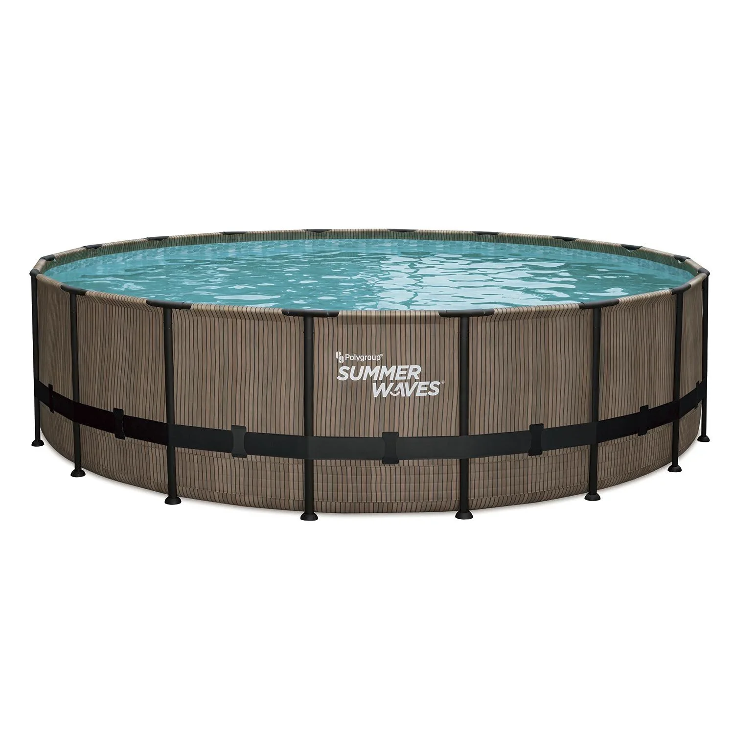 Summer Waves Elite Frame Pool Ø549 x 132 cm gris pierre
