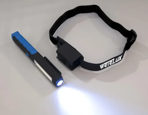 "Work light with headband, COB LEDs, 1W + 3W image"