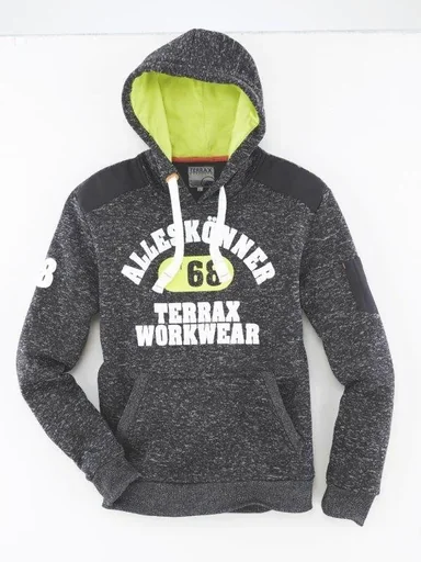 "Hoodie, color black/lime mottled, size XL image"