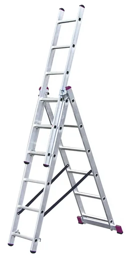 "Aluminum multi-purpose ladder/step ladder 3x6 rungs image"