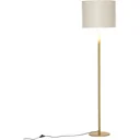 Floor lamp with faux leather shade
