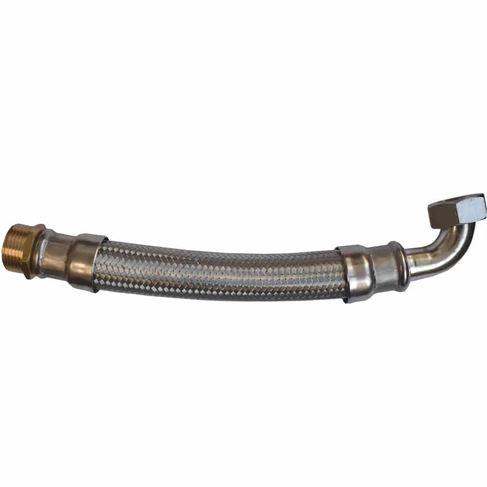 "Flexible Inox DN25, Raccordement Eau, Coude 500mm, Certification DVGW image"