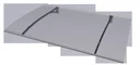 Pent canopy type PT Secco 200, anthracite, 200 x 90 x 22 cm, 3 mm clear
