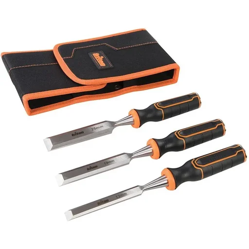 "NL Professional chisel set TWCS3 - 3 pieces - 13, 19 and 25 mm in a case image"