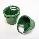 Plant pot for downpipe/gutter, green, 3 pieces