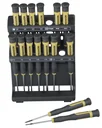 MICRO-DRIVER screwdriver set, 15 pieces in holder