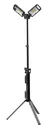 Double LED spotlight with integrated tripod for battery and mains operation