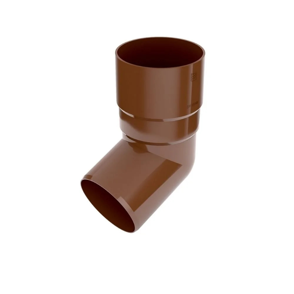 "Coude de Gouttière 67,5° Marron, Raccord Système 63 image"