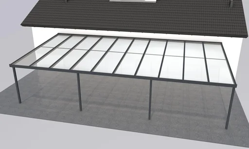 "Patio roof Premium, anthracite, 10140 x 5060 mm - Klima blue image"