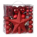 Baubles - Christmas tree decorations - Red 77 pieces