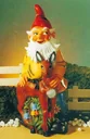 Dwarf with deer 108 cm - Giant dwarf