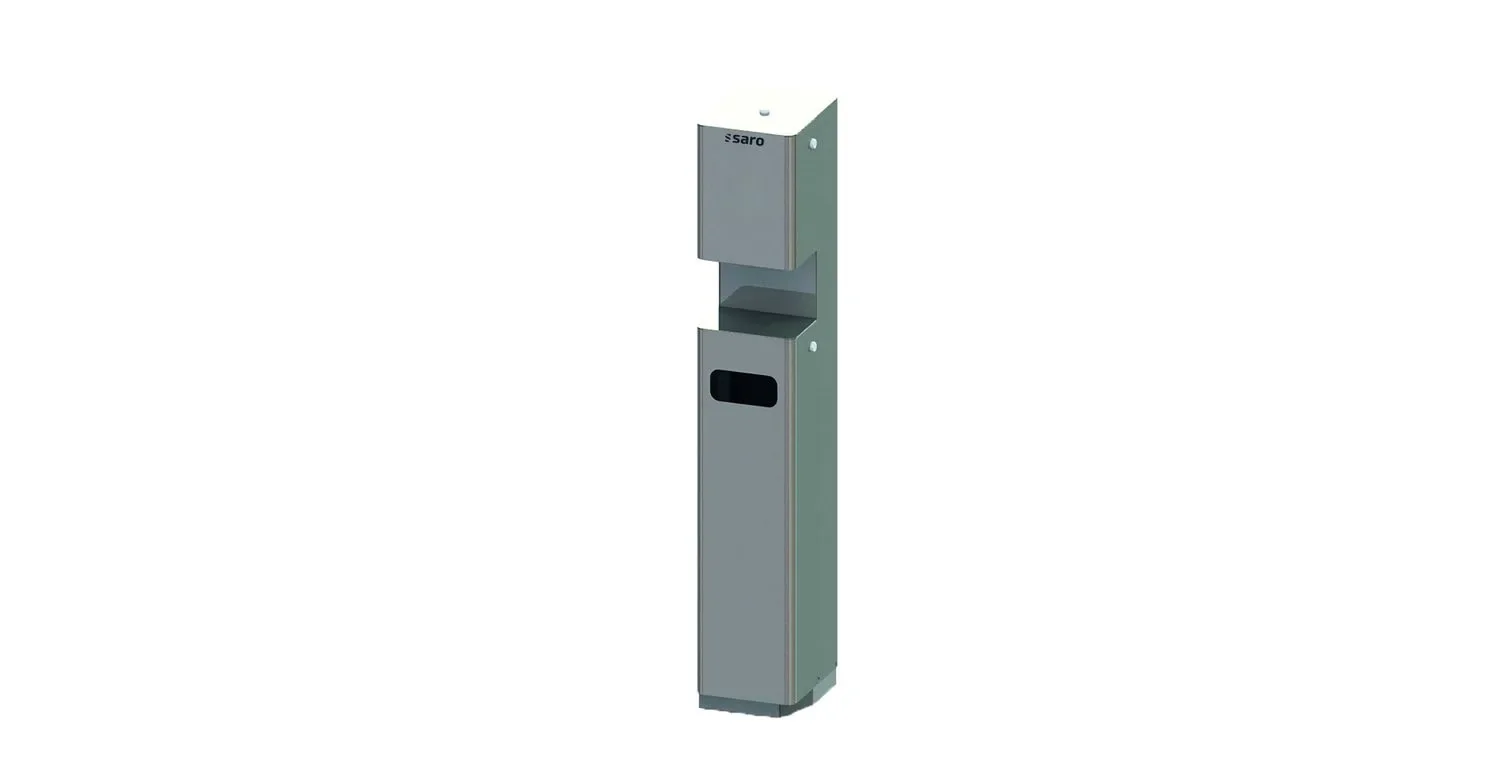 "Saro Support de désinfection en acier inoxydable avec station de désinfection mobile et distributeur image"