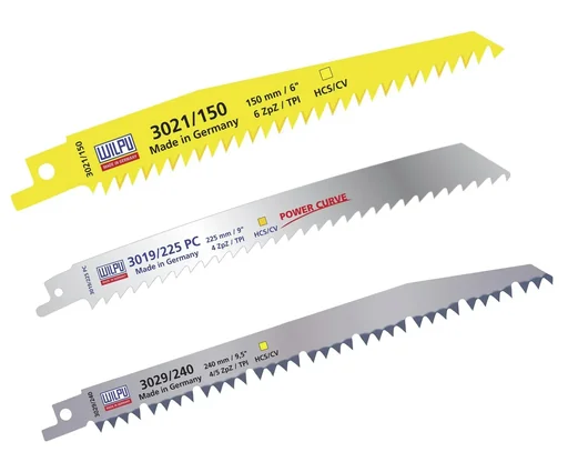 "Reciprocating saw blade set 3-piece for wood image"