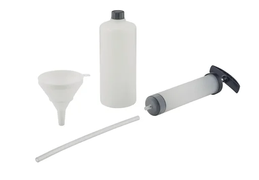 "Kit de vidange d'huile moteur (3 pièces avec pompe d'aspiration, réservoir et entonnoir) image"