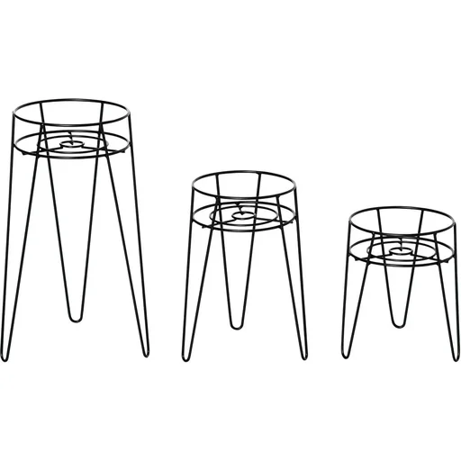 "Flower stand set of 3 made of metal plant stand set flower stool flower pot holder plant stool for flower pot up to Ø16 image"