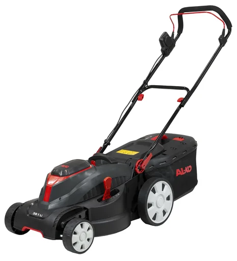 "Tondeuse à gazon sans fil 18 V compatible Bosch Home and Garden 38.1 Li, avec 2 batteries et chargeur image"