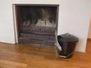 Ash bucket with shovel