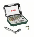 Screwdriver bit and ratchet set, 26 pieces