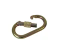 Locking carabiner, oval, 10 mm