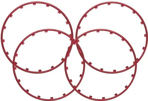 "Rim Ringz rim ring, 16 inches, color red image"