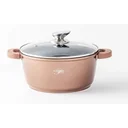 Cooking pot - with lid - 20 cm - copper