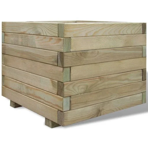 "Planter raised square 50x50x40 cm wood image"