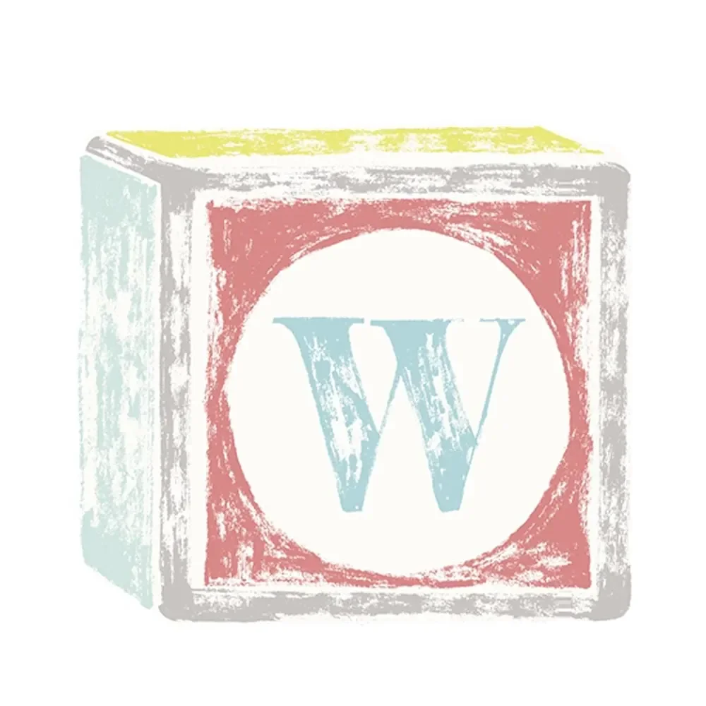 "Lilipinso Sticker lettre sur cube de jeu W image"