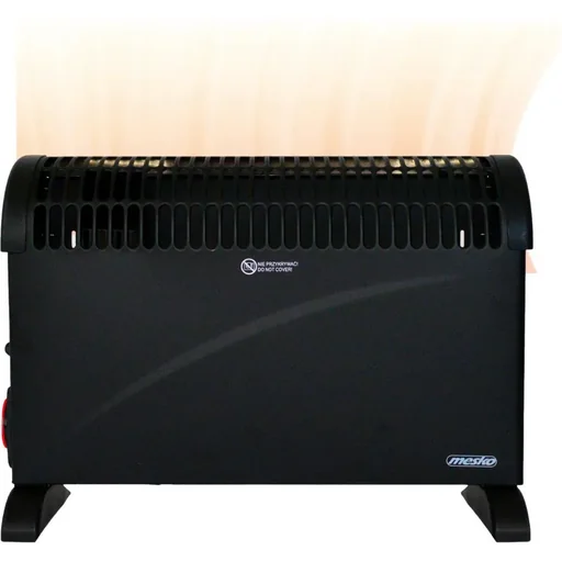 "Mesko electric convector - 3 heating levels - 2000W - up to 20m² - black - adjustable thermostat image"